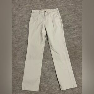 Gap Mens Essential Khaki Straight Leg Pants Mid Rise Flex Cotton Size 32x34